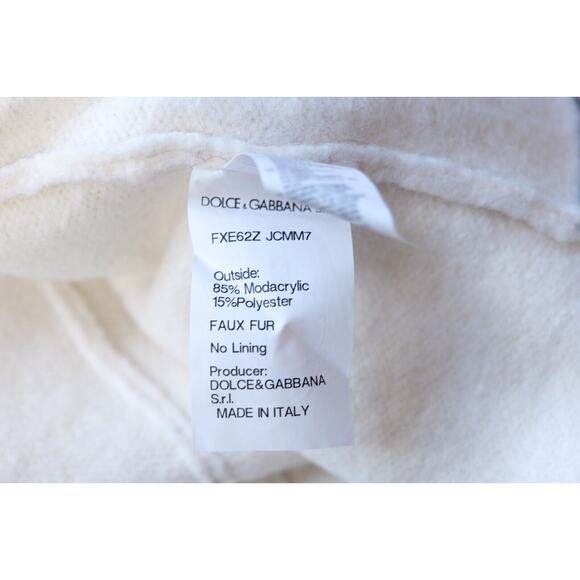 Dolce & Gabbana Faux-Fur Paneled Logo Embellished Cardigan (IT 42) RRP $3495 - Picture 12 of 14